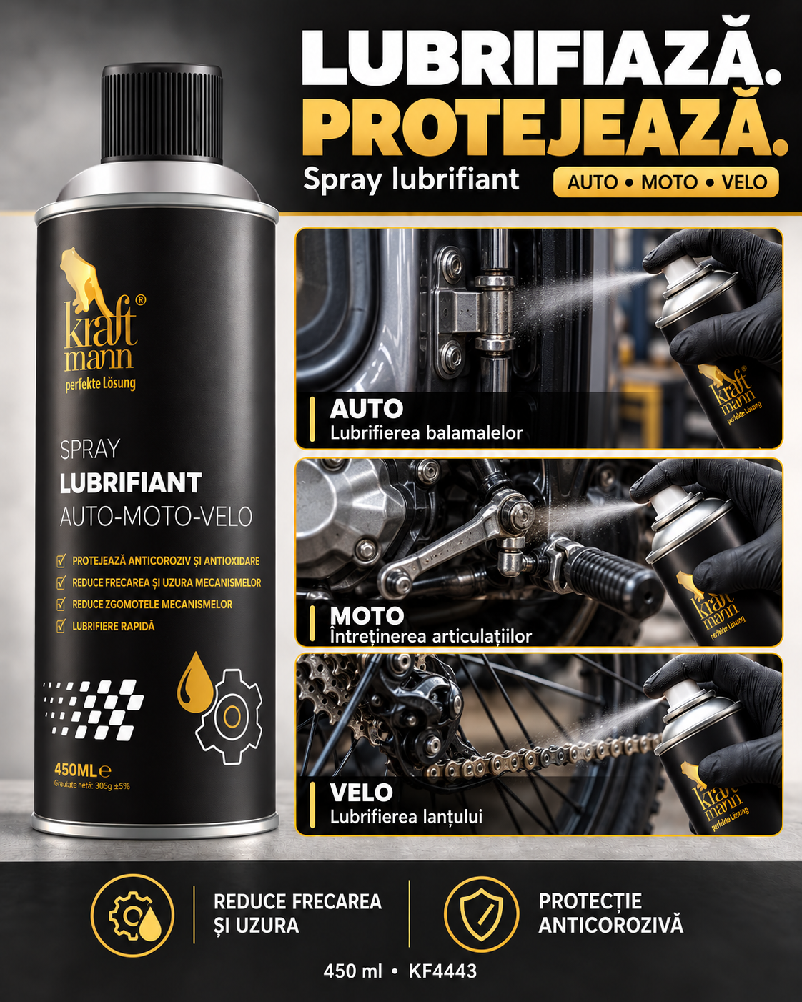 Spray lubrifiant auto - moto - velo