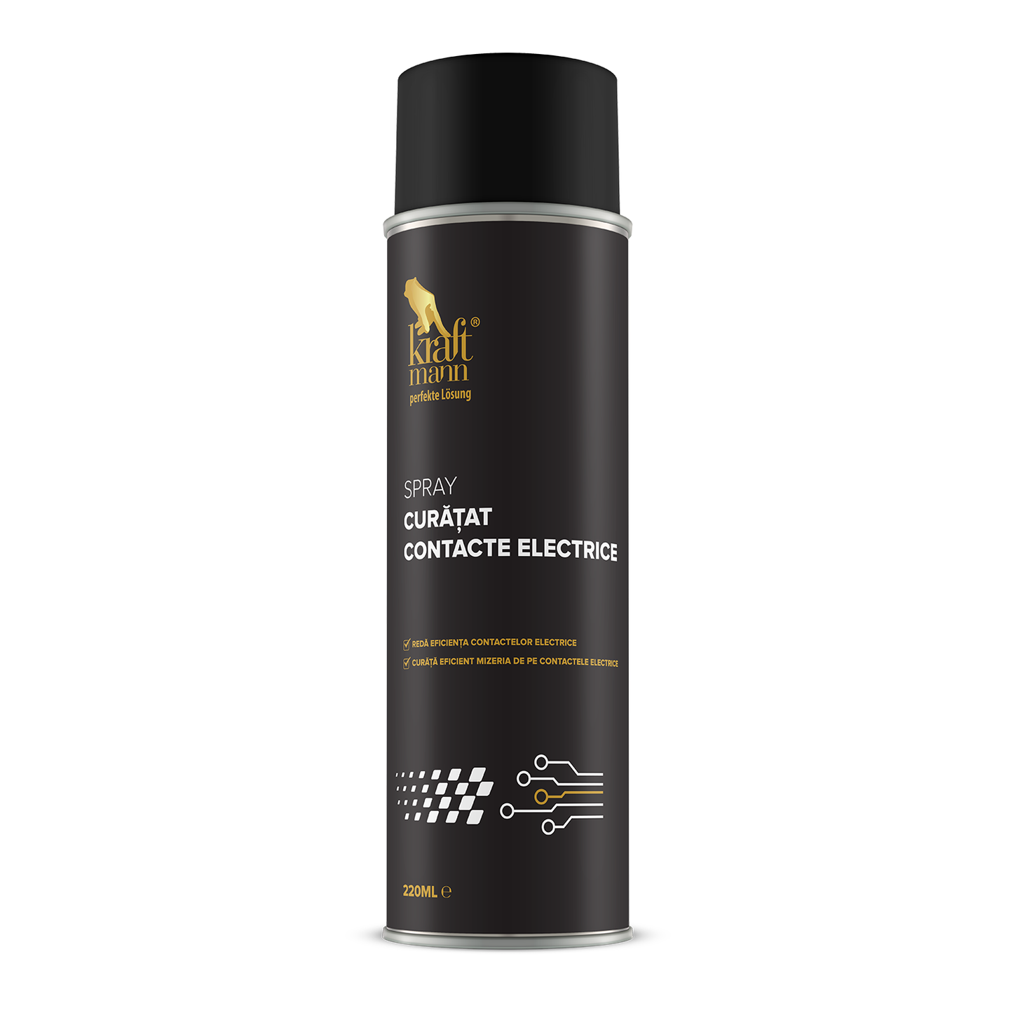 Spray curatat contacte electrice Kraftmann, 220 ml
