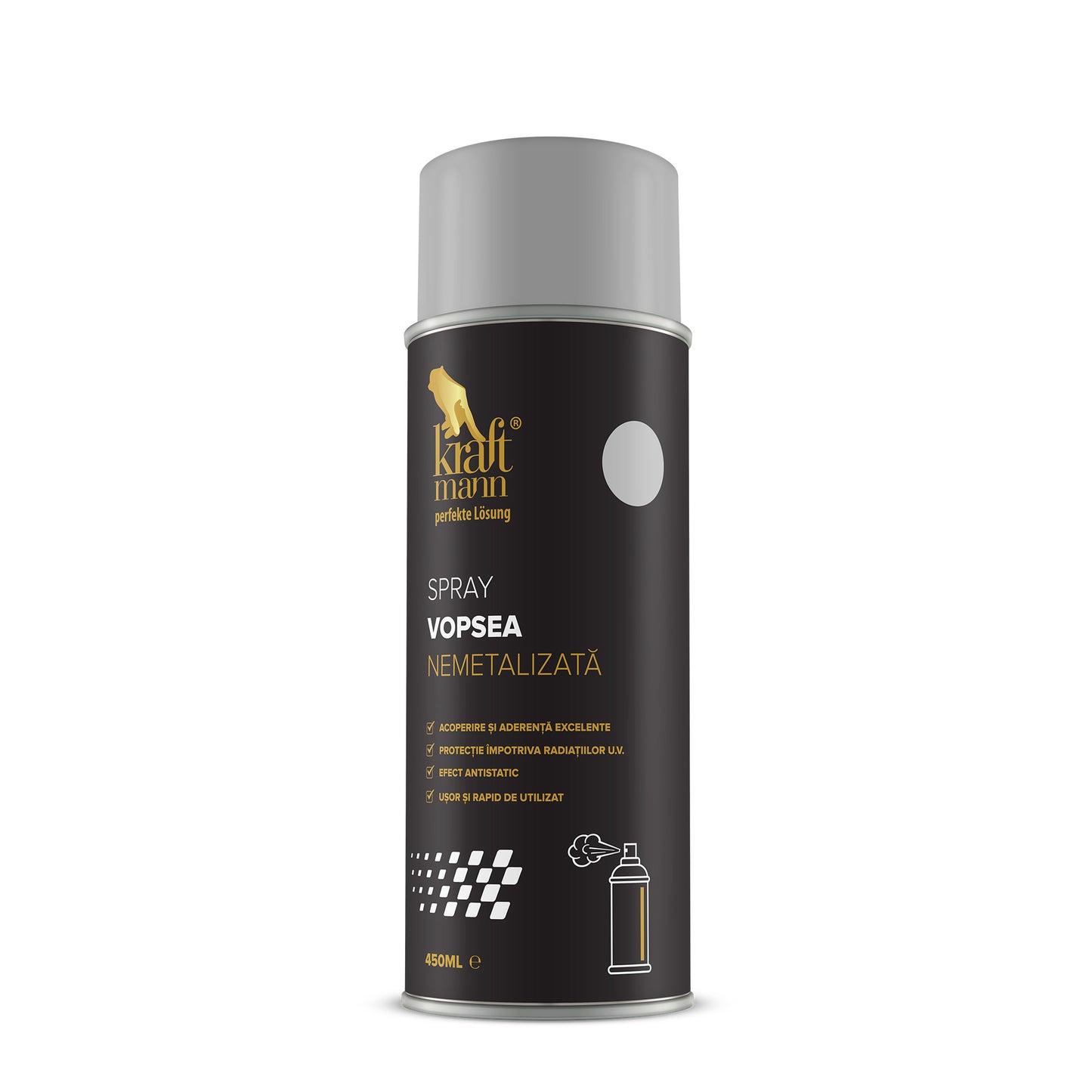 Spray vopsea nemetalizata - argintiu, 450ml