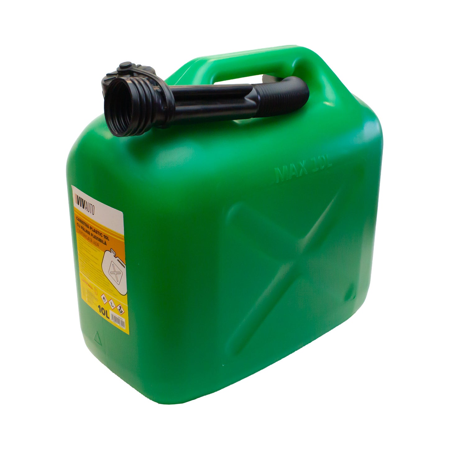 Canistra din plastic VivAuto cu palnie flexibila, 10L
