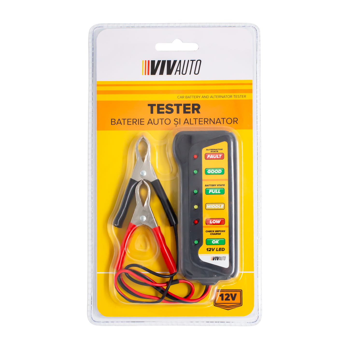 Tester baterie auto si alternator VivAuto