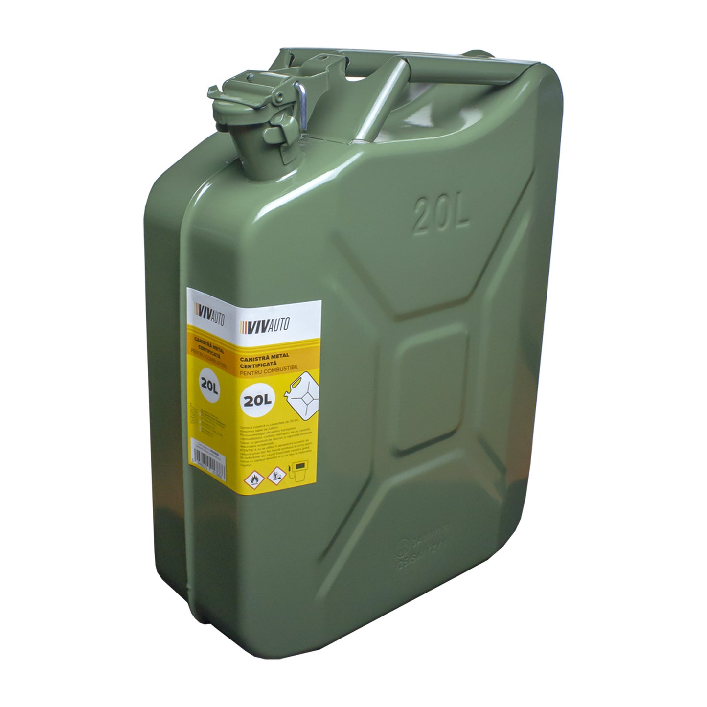 Canistra metal VivAuto certificata pentru combustibil - 20L