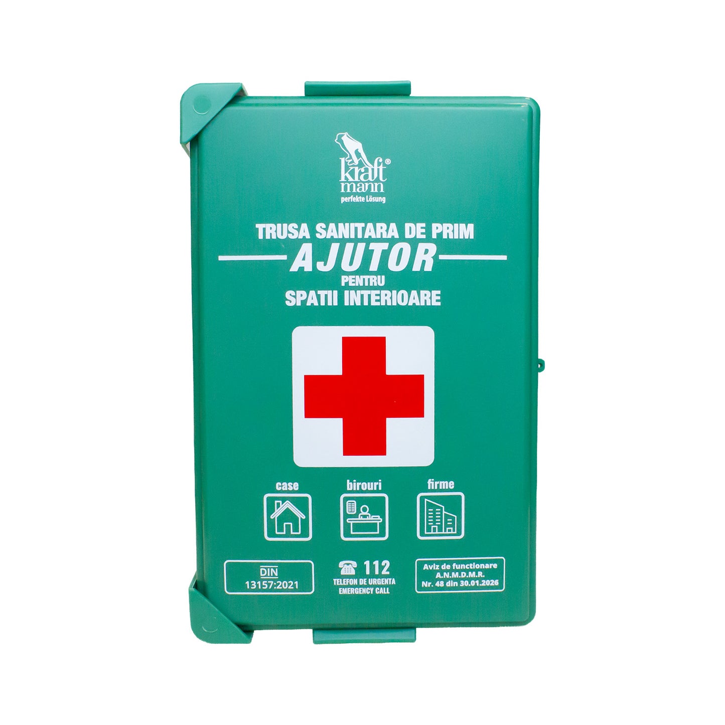 Trusa sanitara de prim ajutor certificata R.A.R. Kraftmann pentru spatii interioare