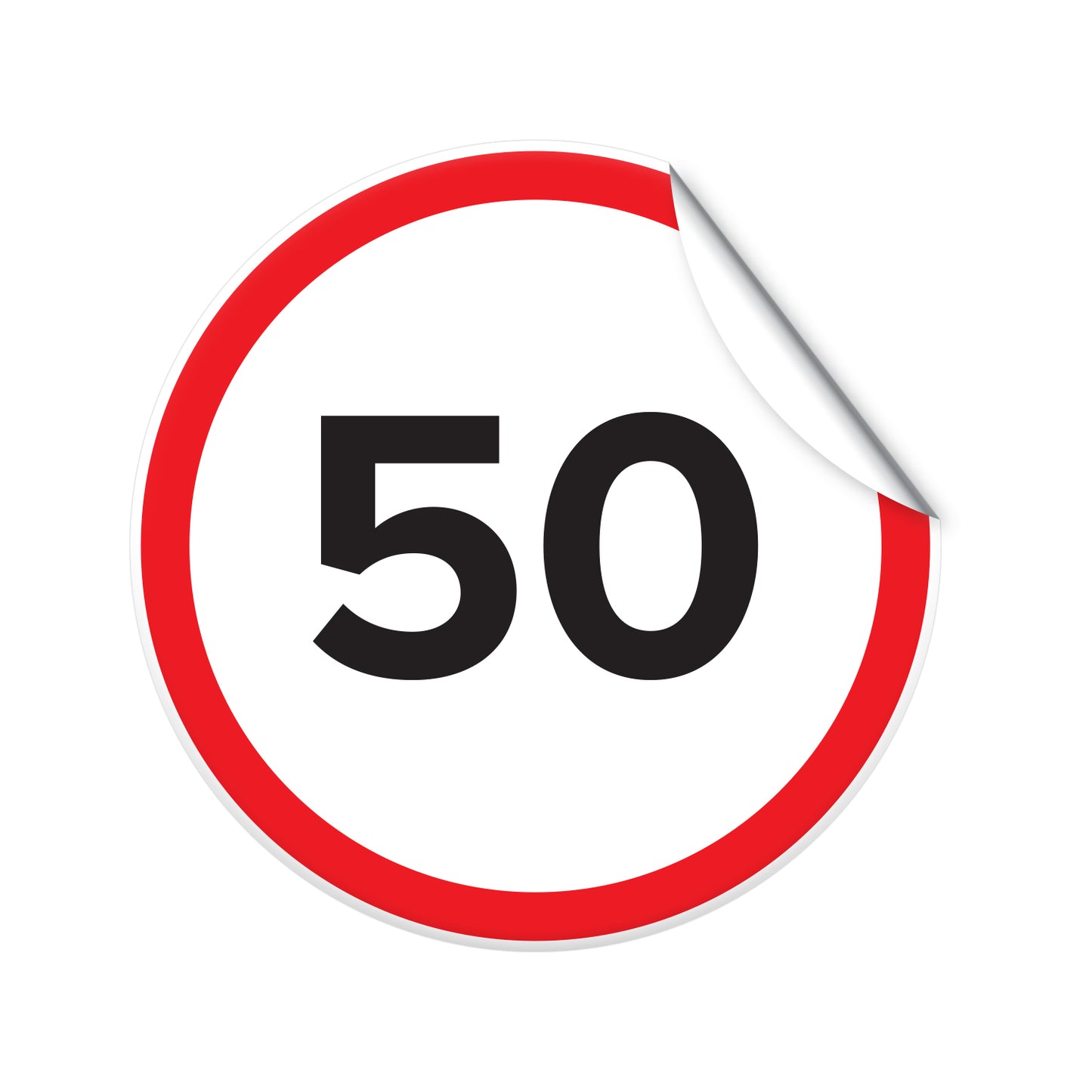 Semne limita viteza autocolante, set 5 bucati