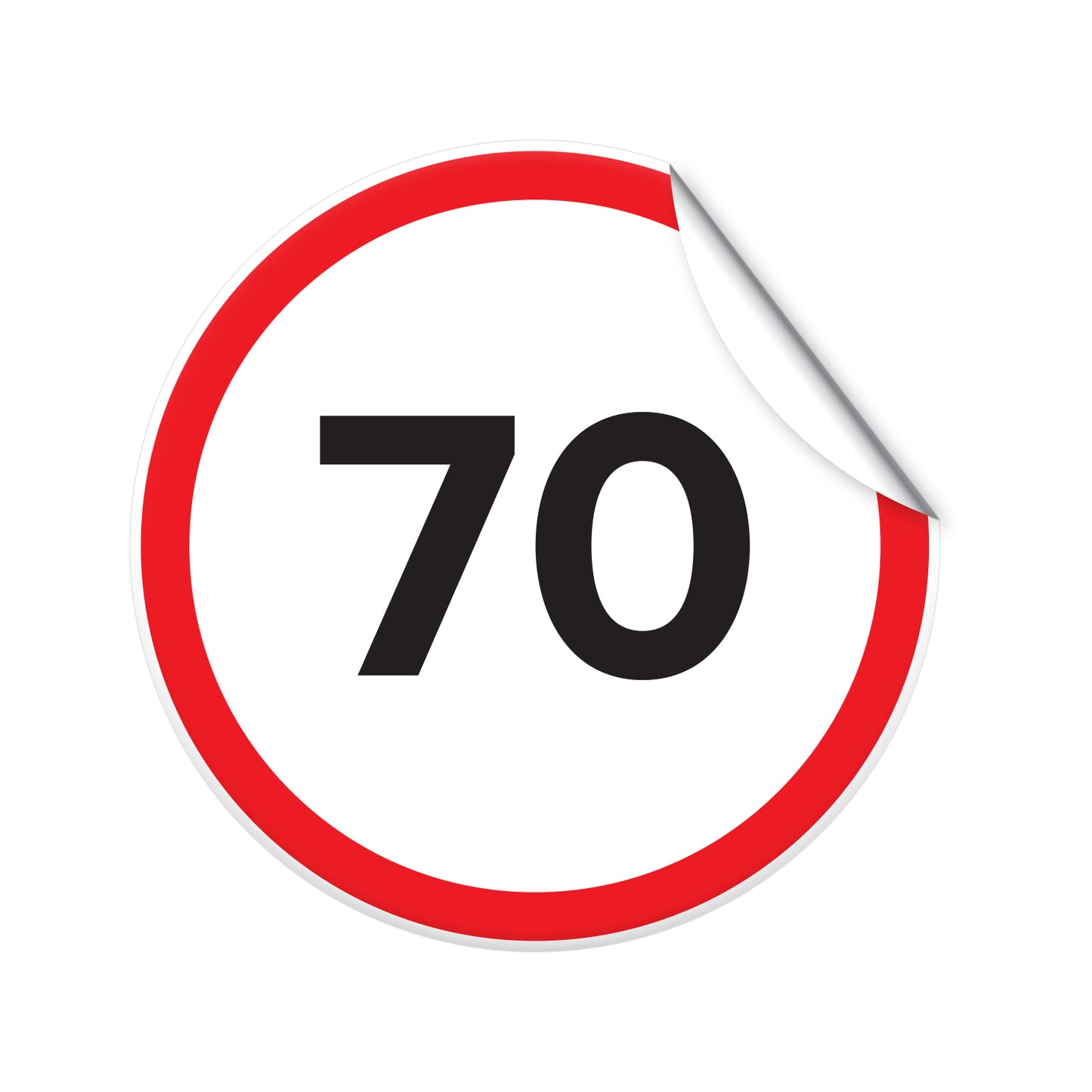 Semne limita viteza autocolante, set 5 bucati