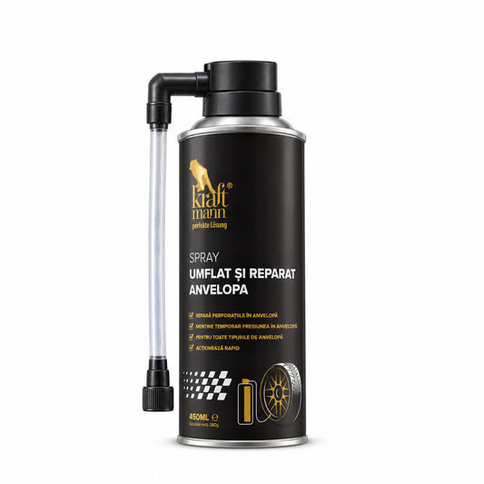 Spray umflat și reparat anvelopa Kraftmann, 450ml