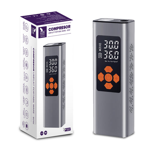 Compresor umflat portabil mare Kraftmann - 60W