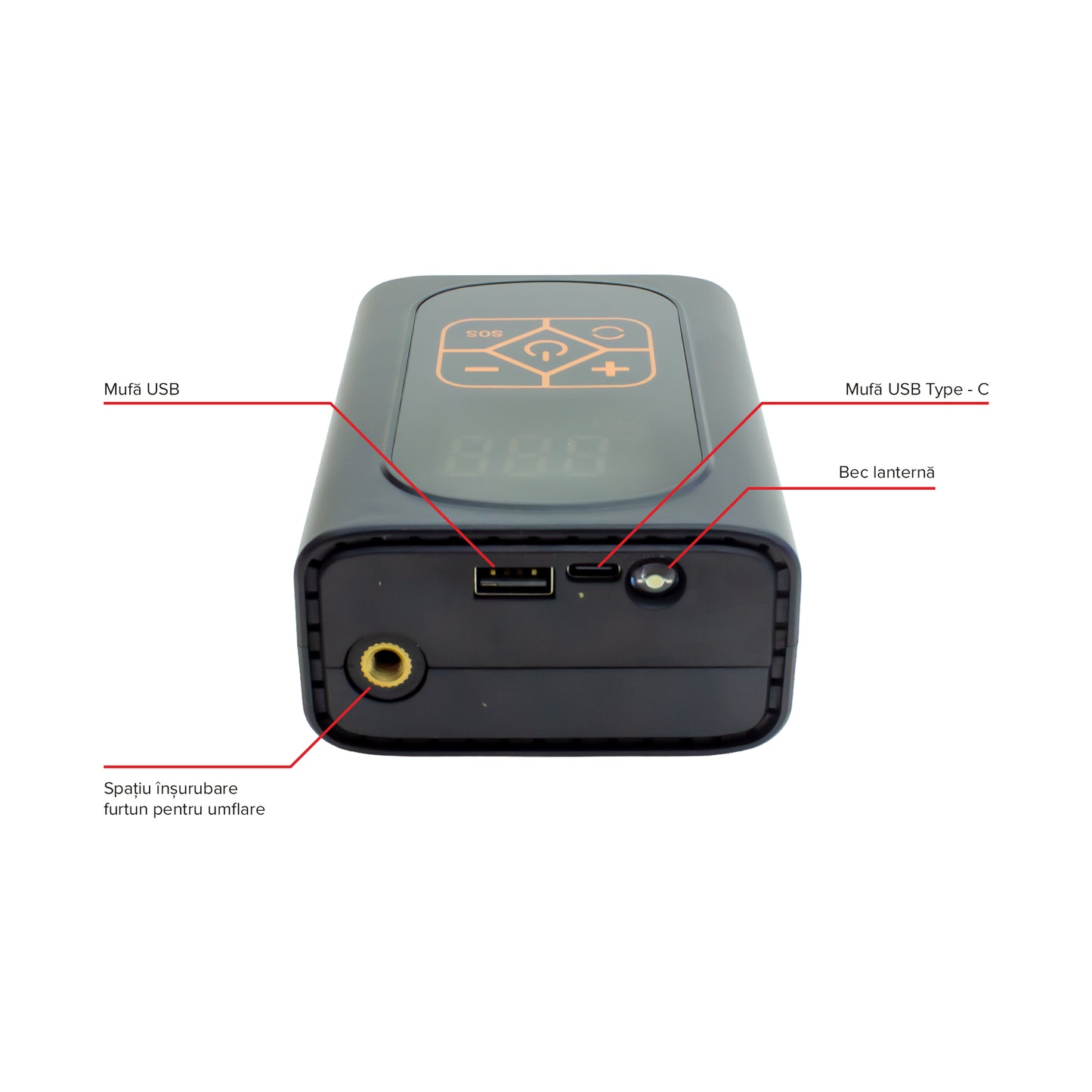 Compresor umflat portabil mic Kraftmann - 60W