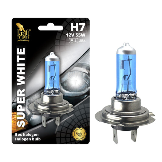 Bec halogen Kraftmann SUPER WHITE H7, 12V, 55W, PX26D