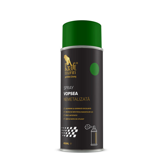 Spray vopsea nemetalizata - verde, 450ml