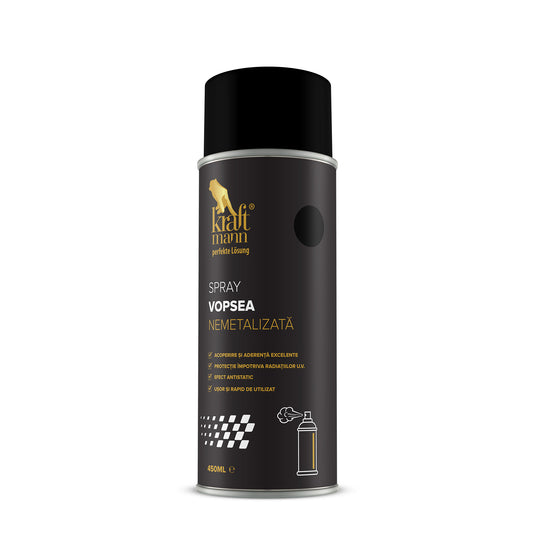 Spray vopsea nemetalizata - negru, 450ml