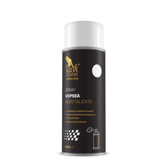 Spray vopsea nemetalizata - alb, 450ml