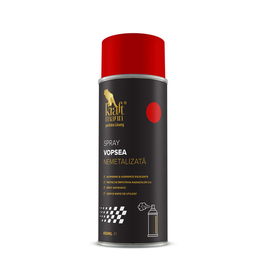 Spray vopsea nemetalizata - rosu Honda, 450ml