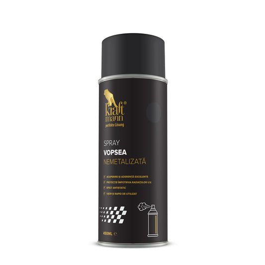 Spray vopsea nemetalizata - gri mat, 450ml