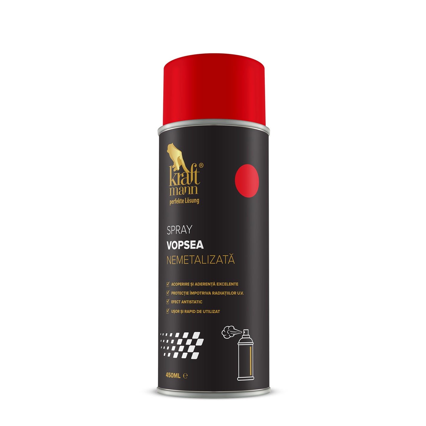 Spray vopsea nemetalizata - rosu Suzuki, 450ml