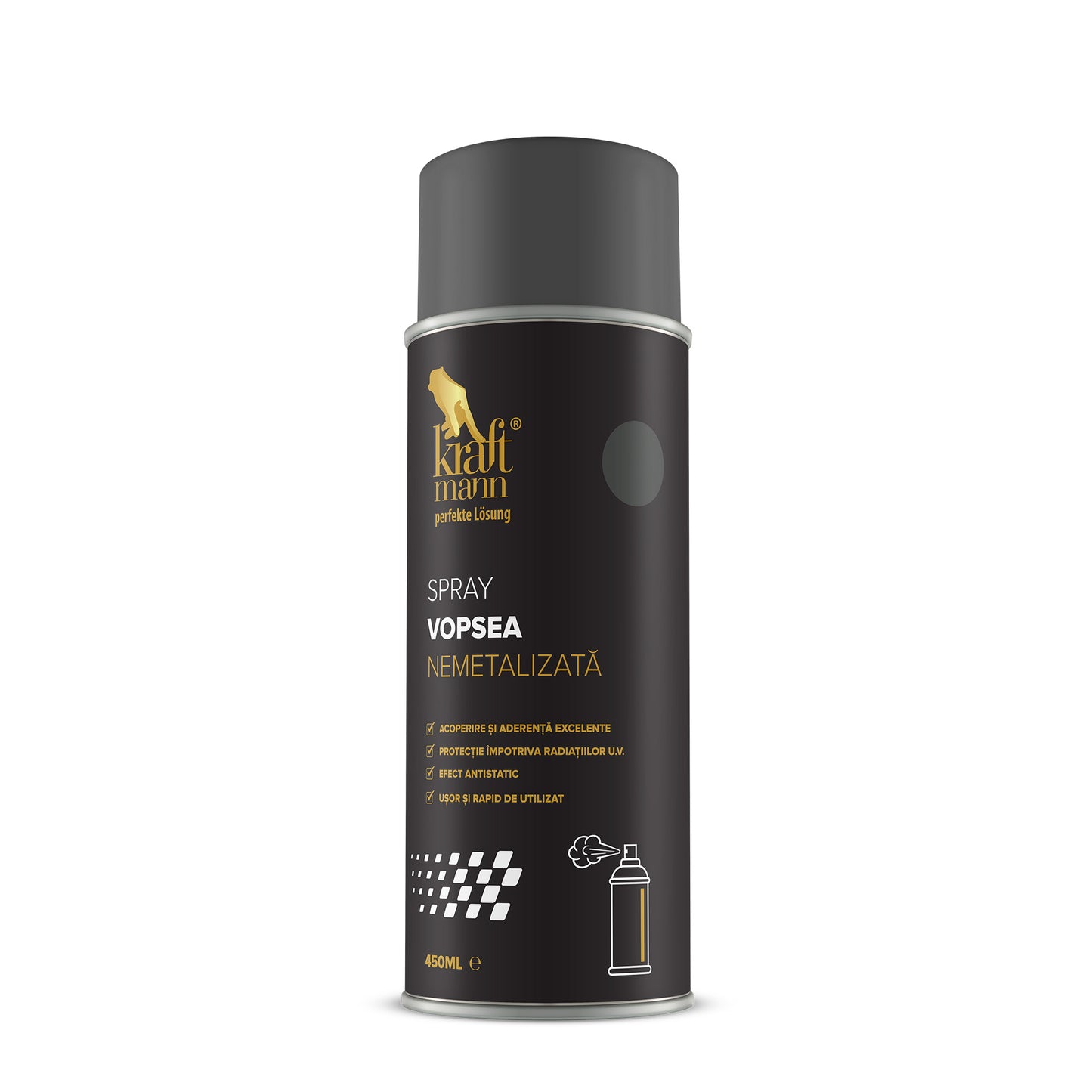 Spray vopsea nemetalizata - gri, 450ml
