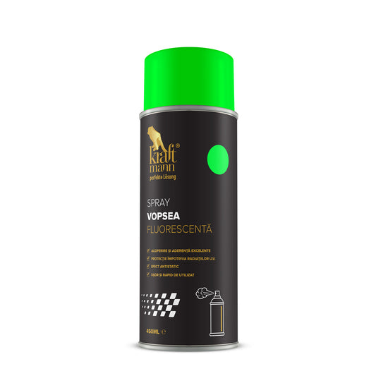 Spray vopsea fluorescenta - verde, 450ml