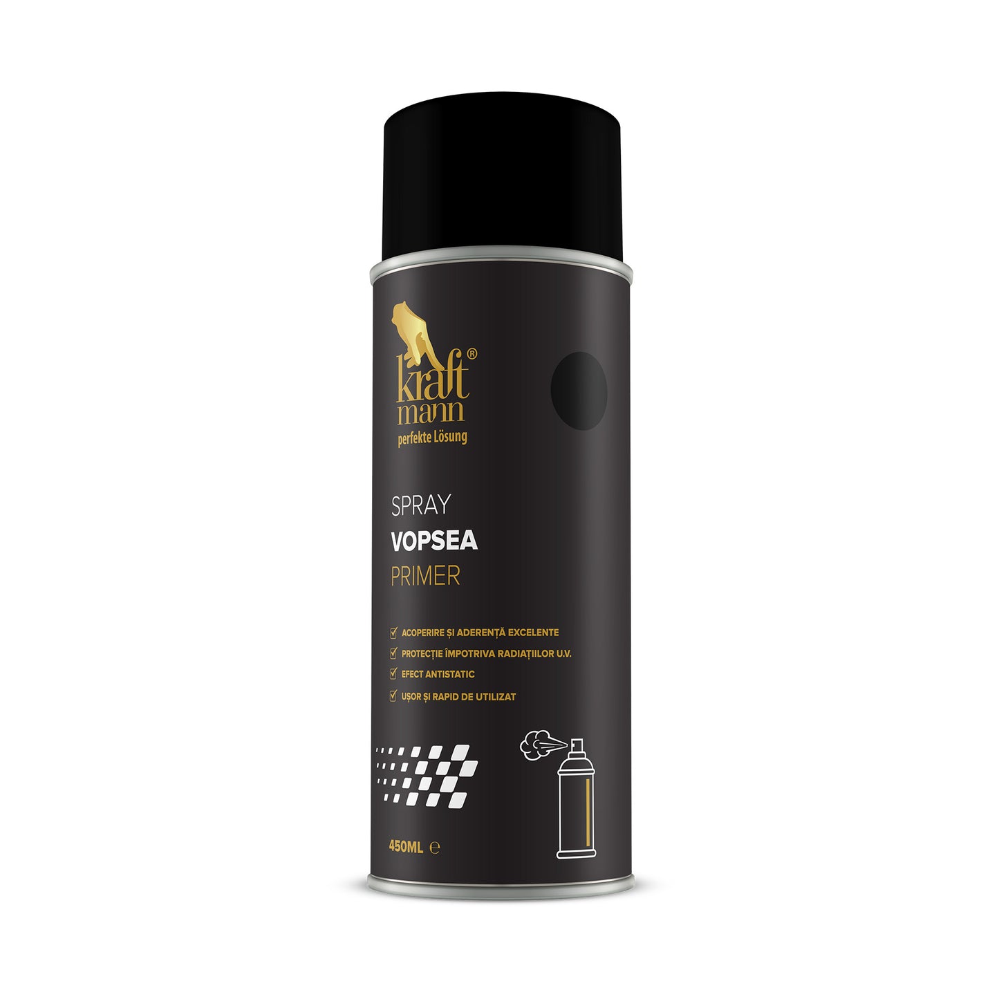 Spray vopsea primer - negru, 450ml
