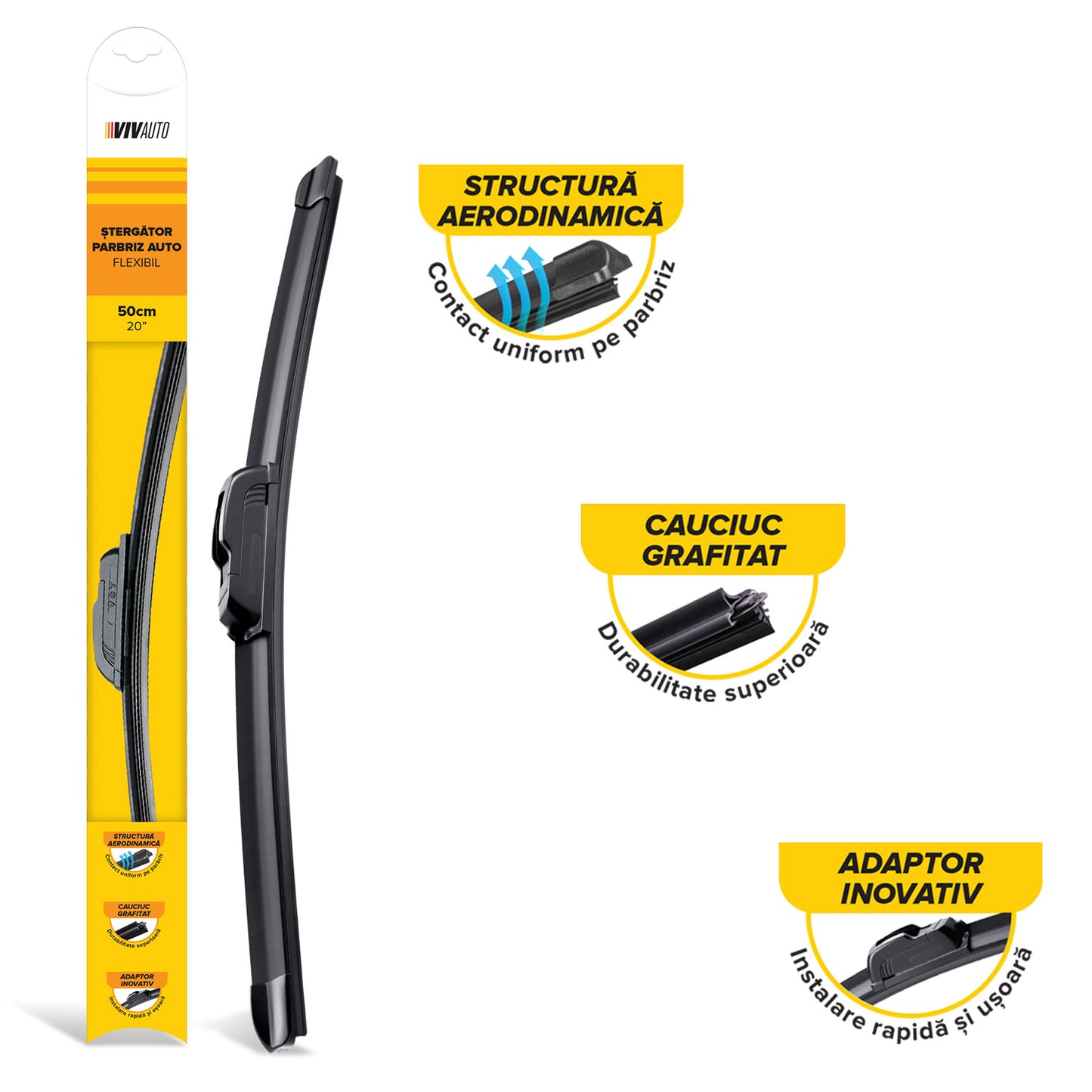 Stergator auto flexibil VivAuto 17" - 43cm