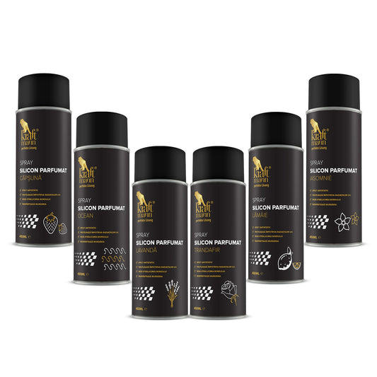Spray silicon parfumat Kraftmann, diverse parfumuri, 450ml