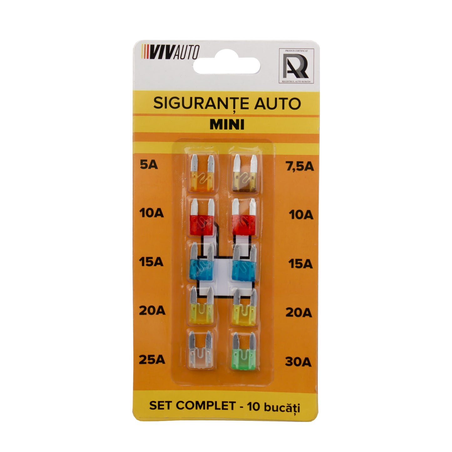 Sigurante auto mini VivAuto, set 10 buc.