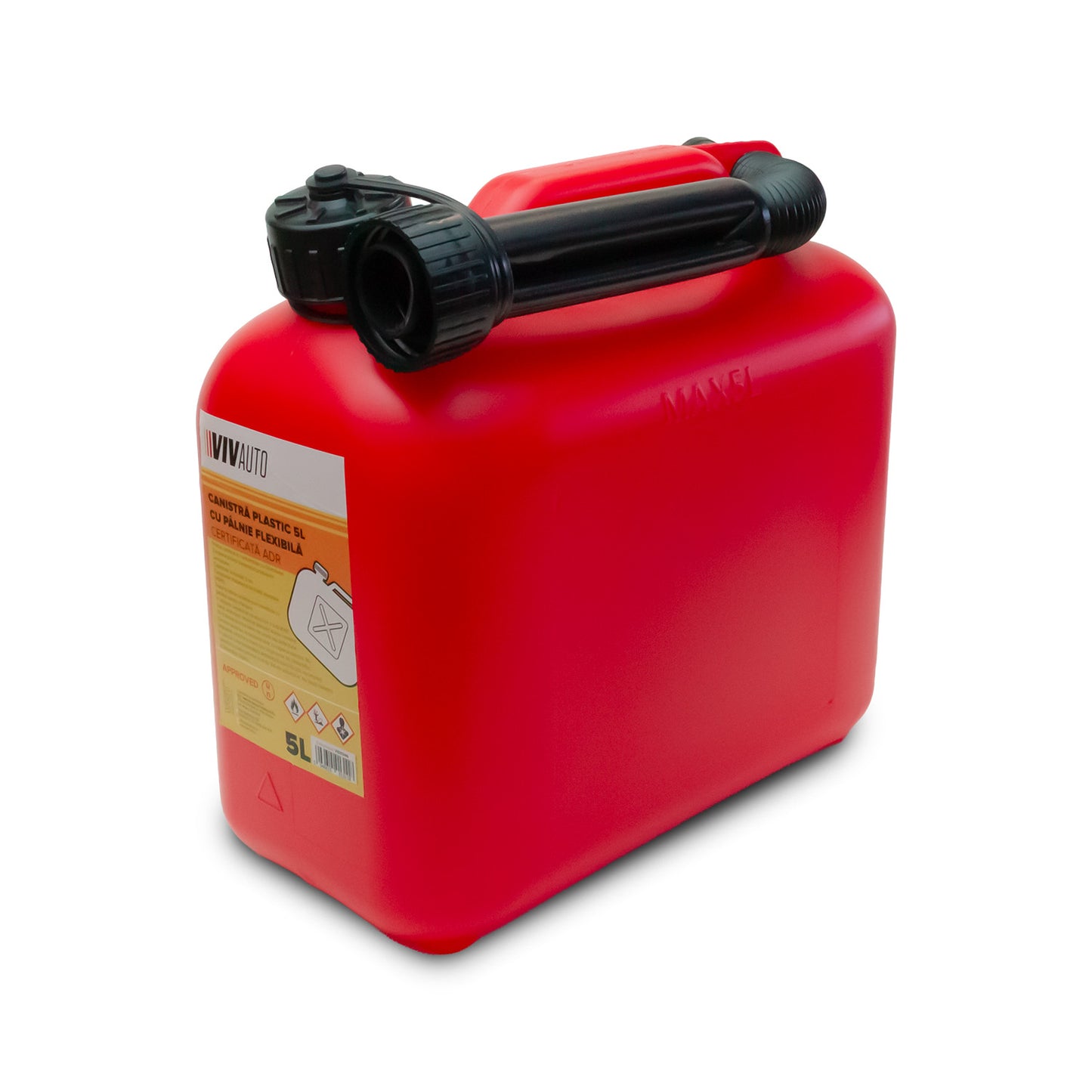 Canistra din plastic VivAuto cu palnie flexibila, 5L