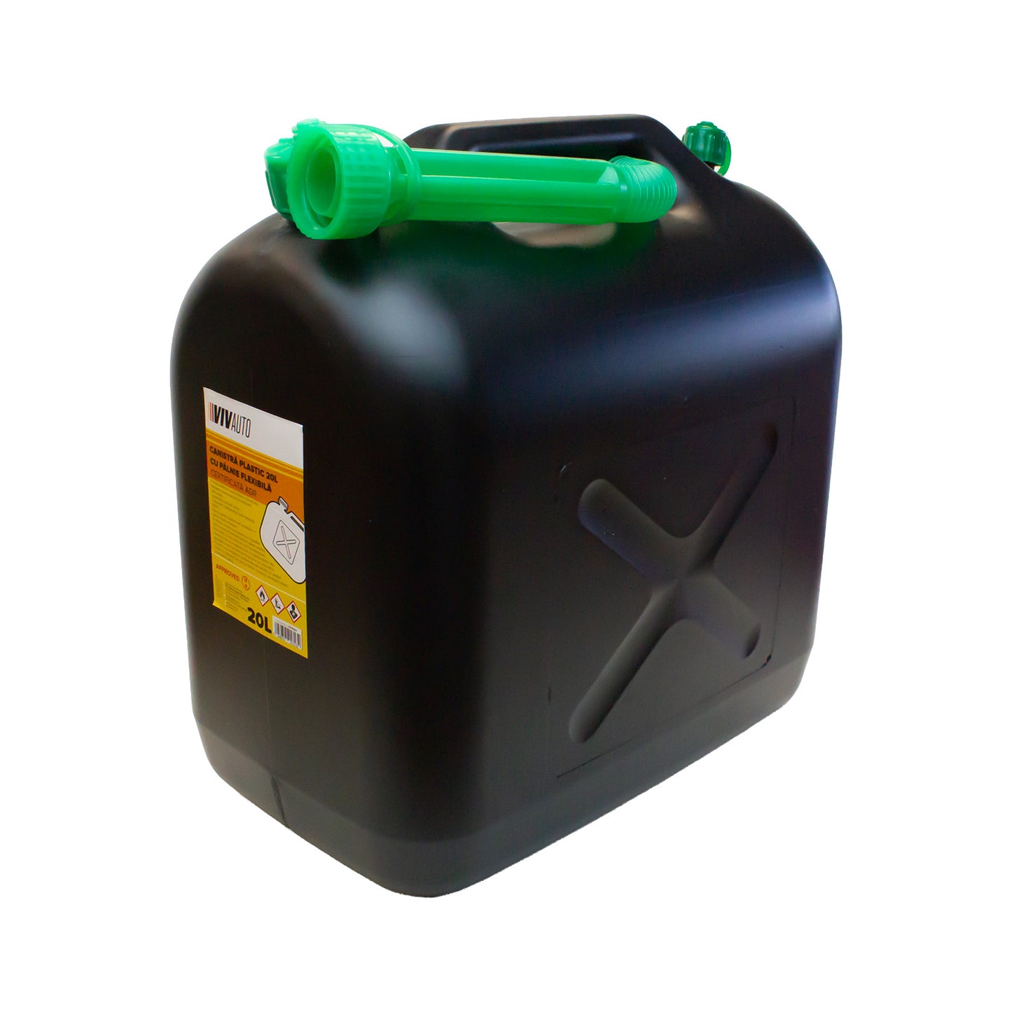 Canistra din plastic VivAuto cu palnie flexibila, 20L