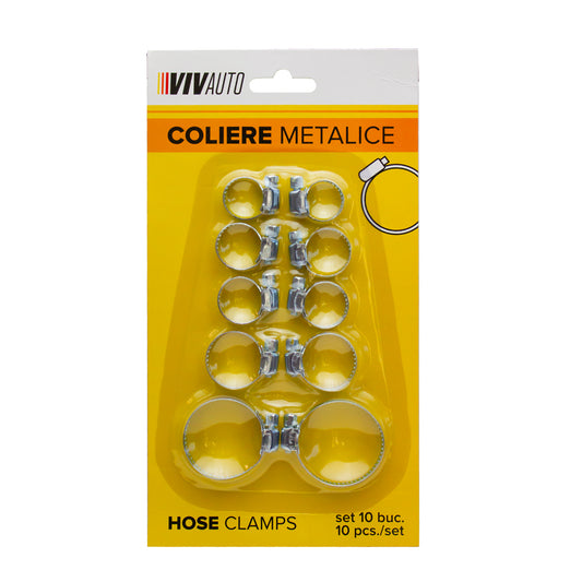 Coliere metalice VivAuto, set 10 buc./blister