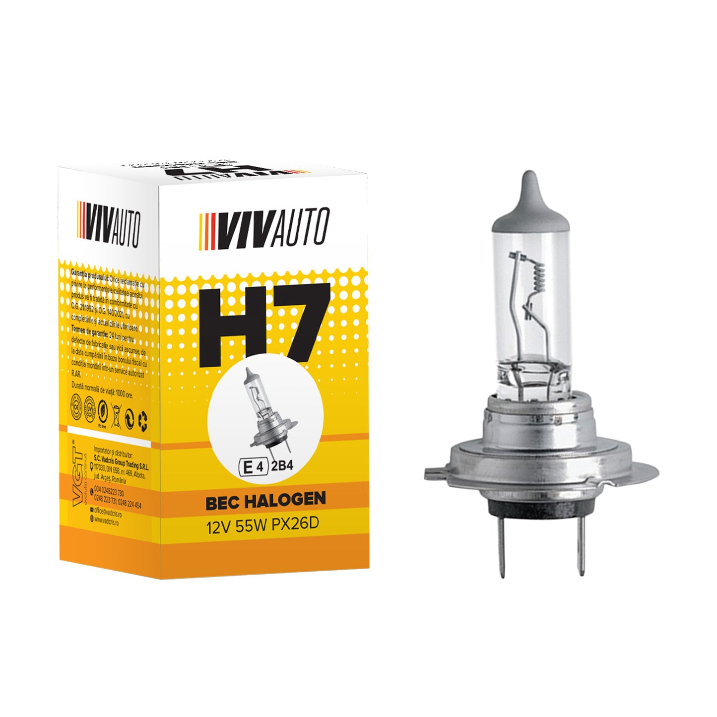 Bec halogen VivAuto H7 12V 55W