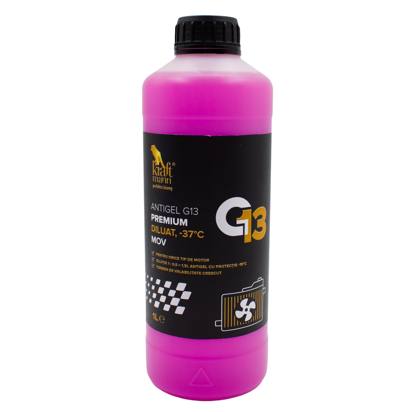 Antigel G13 premium diluat Kraftmann, -37°C, mov, 1L