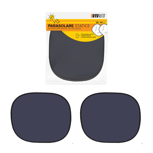 Parasolare statice VivAuto, 36x44cm, negre, set 2 buc.