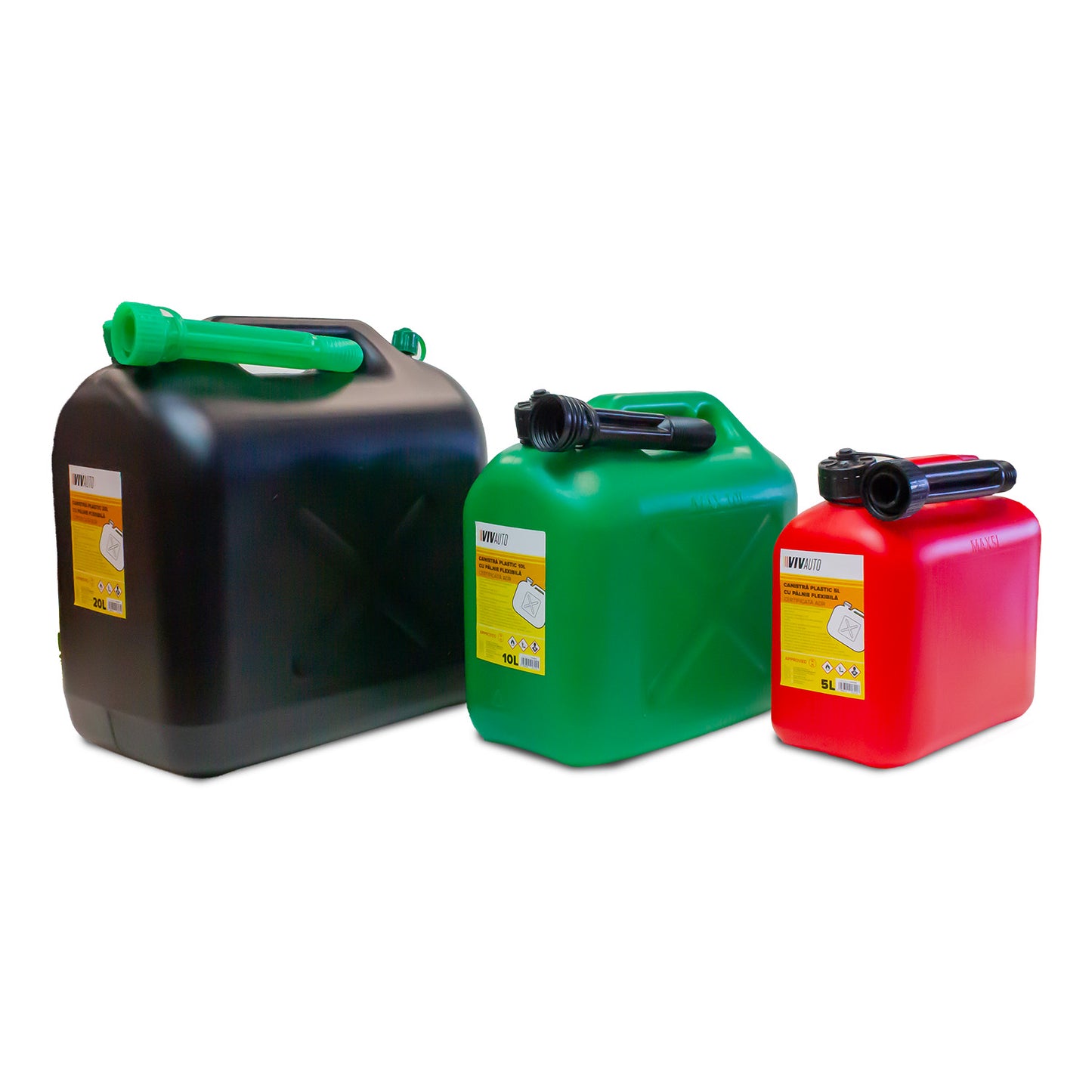 Canistra din plastic VivAuto cu palnie flexibila, 10L